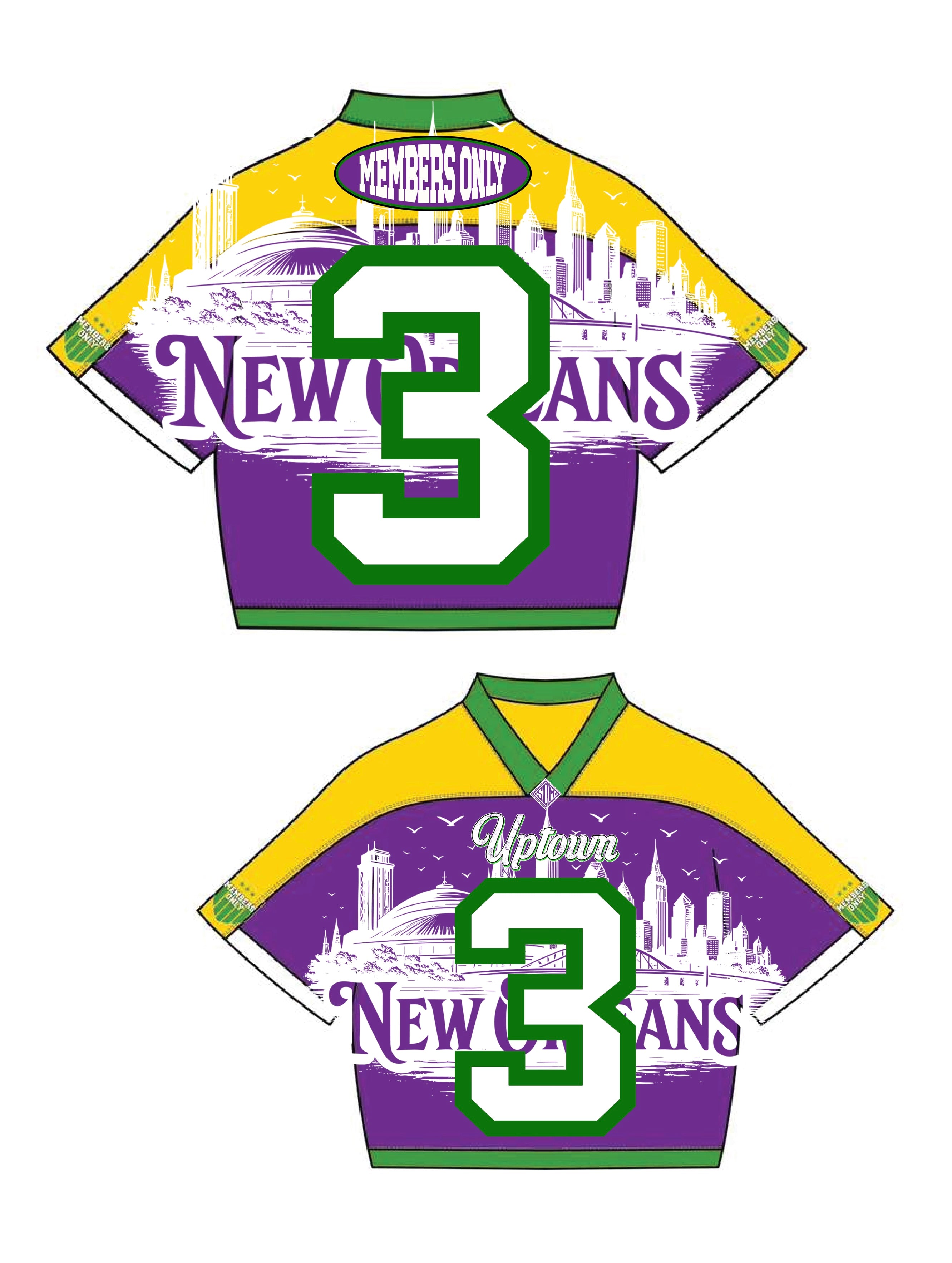 Custom Mardi Gras members only jersey – State Of Mind Apparel